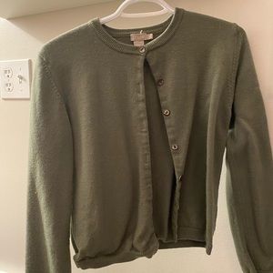 Green Button-up Cardigan